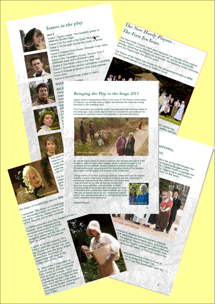 Collage of pages from the programme