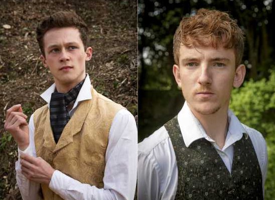Two young men in smart shirts and waistcoats